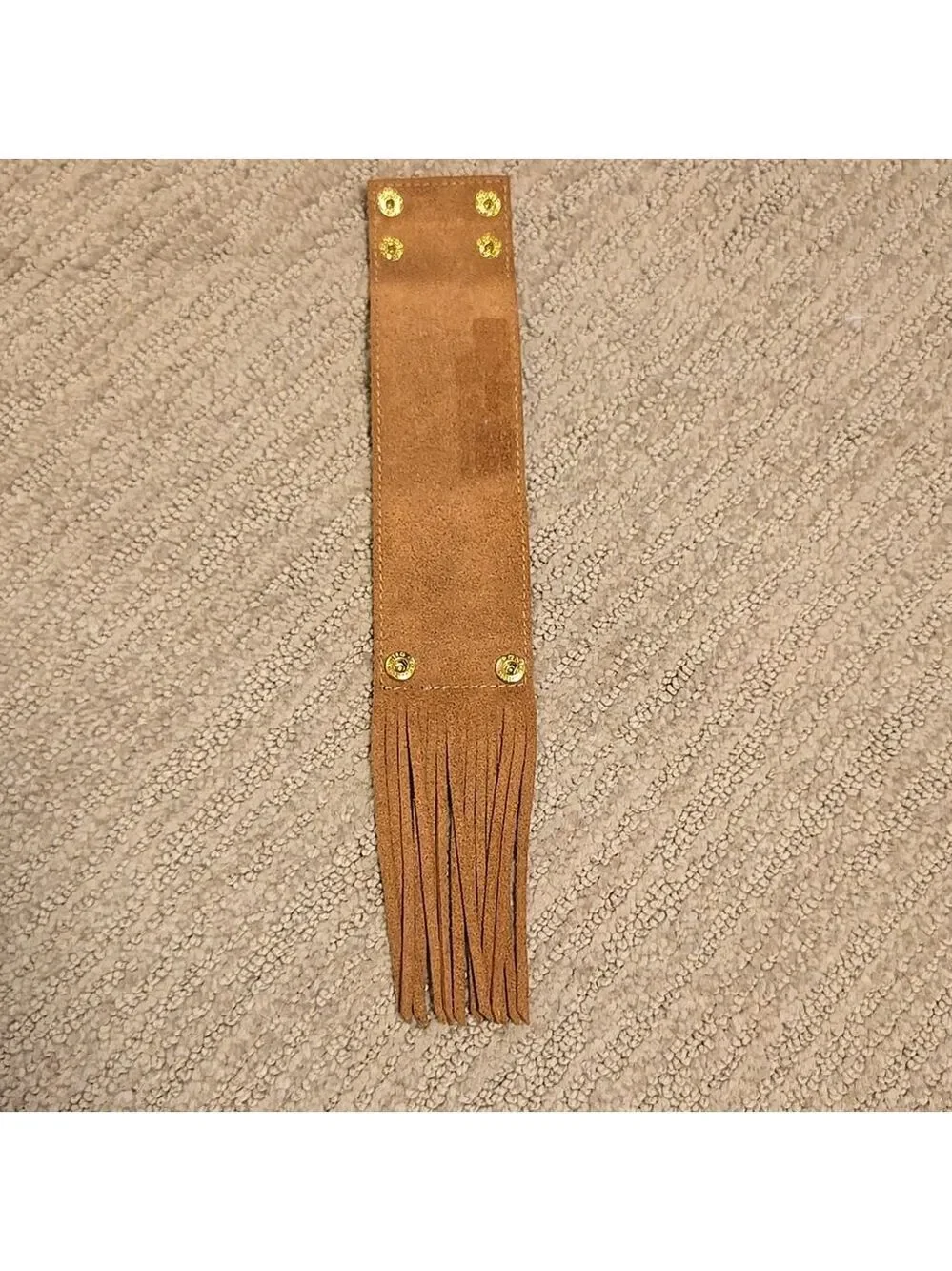 Heather Gardner 2in Cali Fringe Cuff-Chocolate